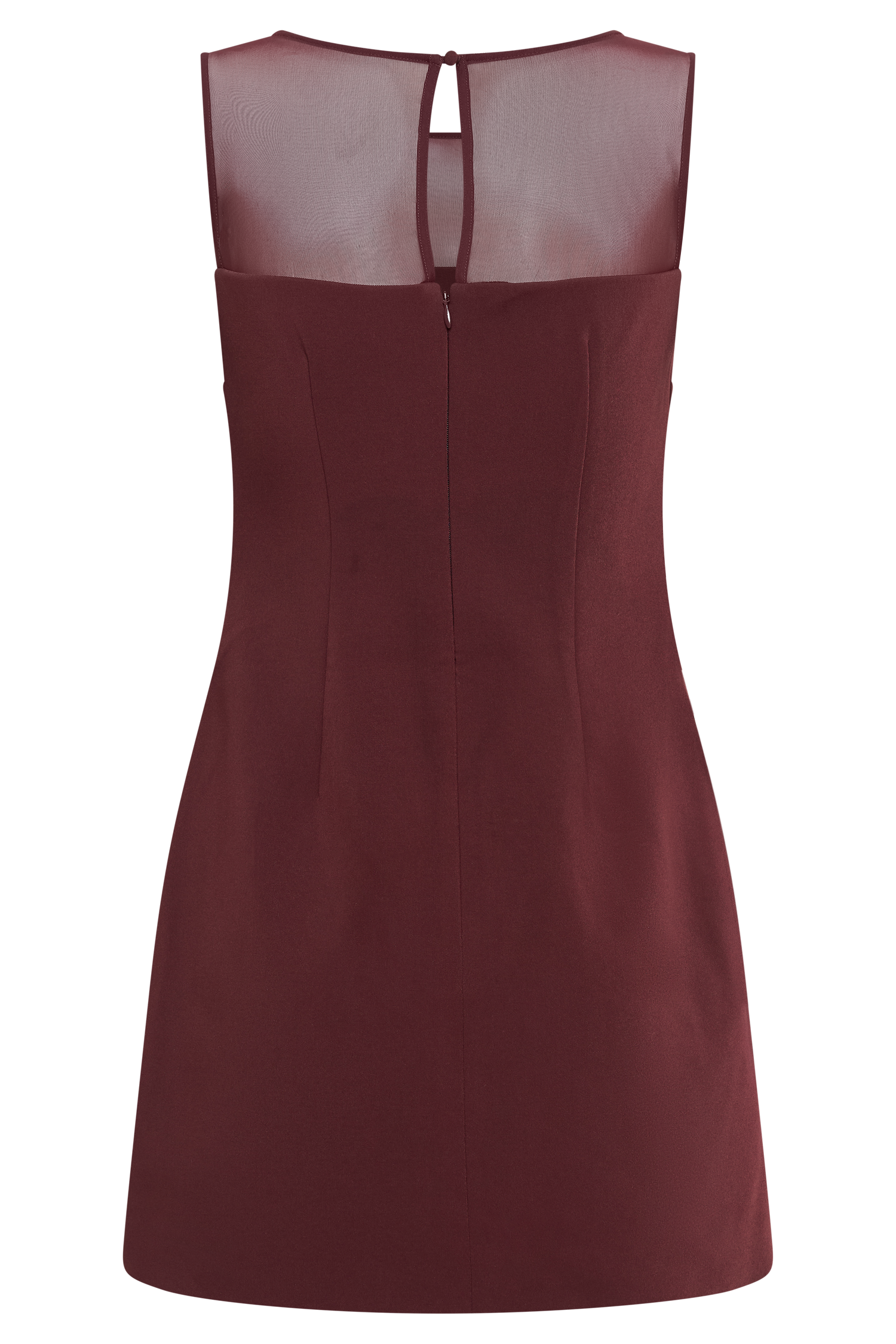 Posie Suiting Belted Mini Dress - Mahogany-My Chic Way.All Rights Reserved