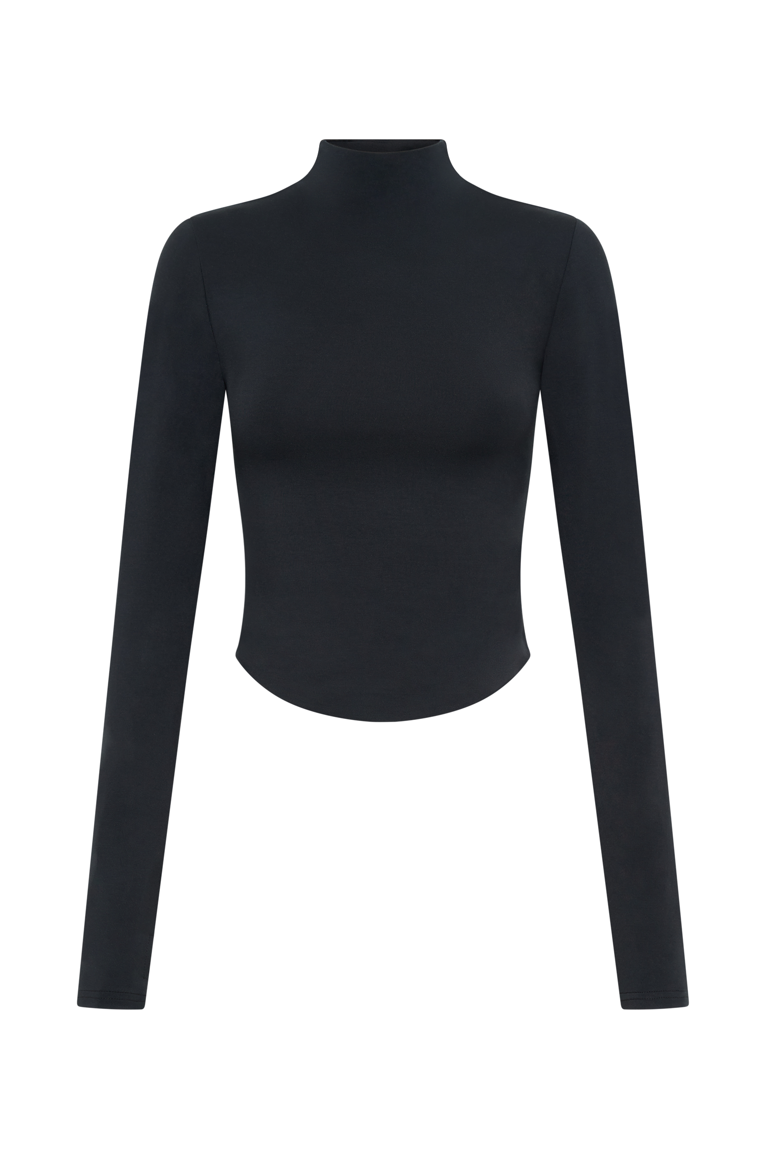 Ember Modal Long Sleeve High Neck Top - Black-My Chic Way.All Rights Reserved