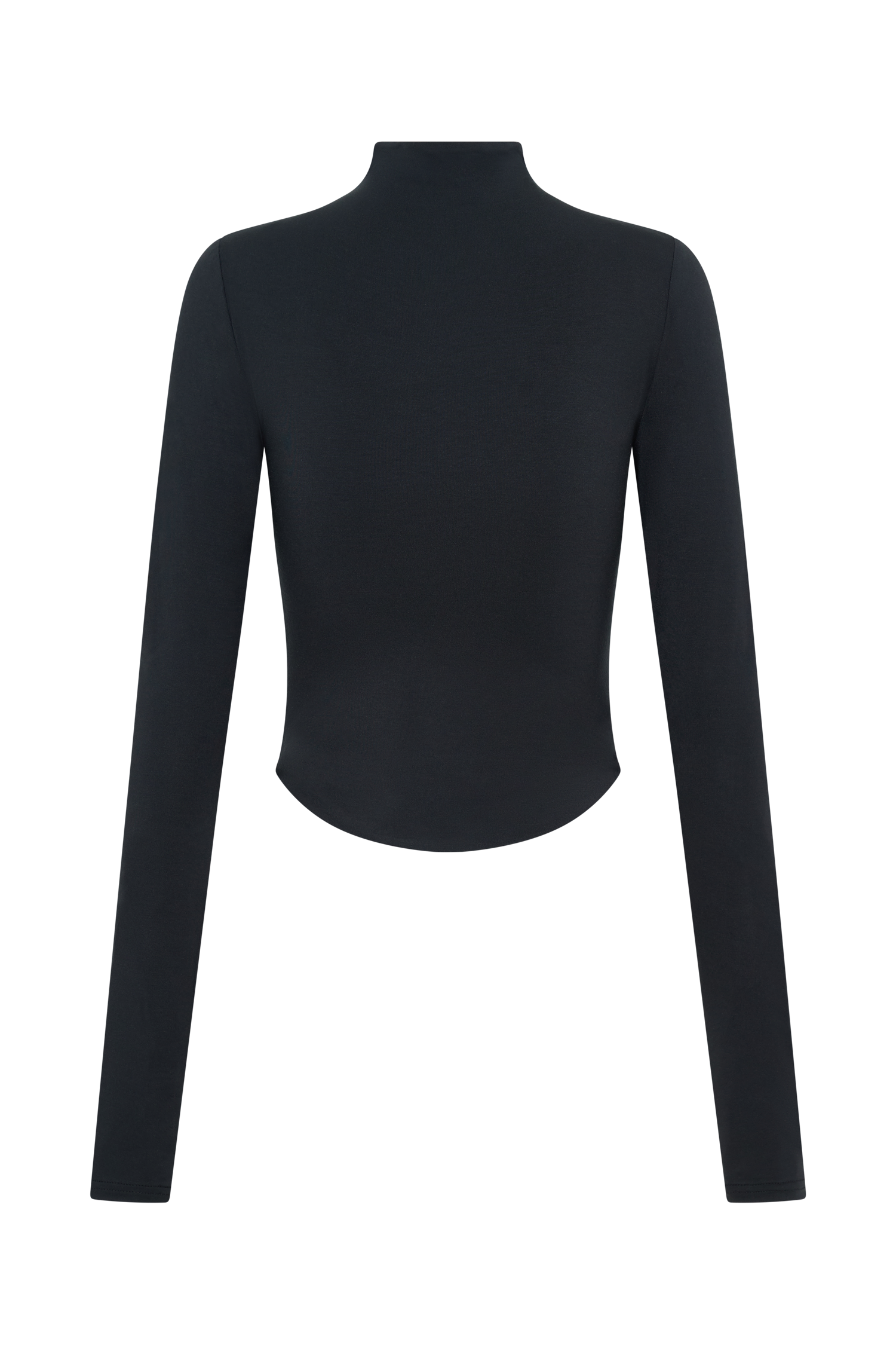 Ember Modal Long Sleeve High Neck Top - Black-My Chic Way.All Rights Reserved