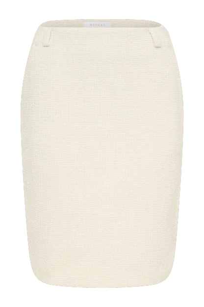 Addison Boucle Knee Length Skirt - Ivory-My Chic Way.All Rights Reserved