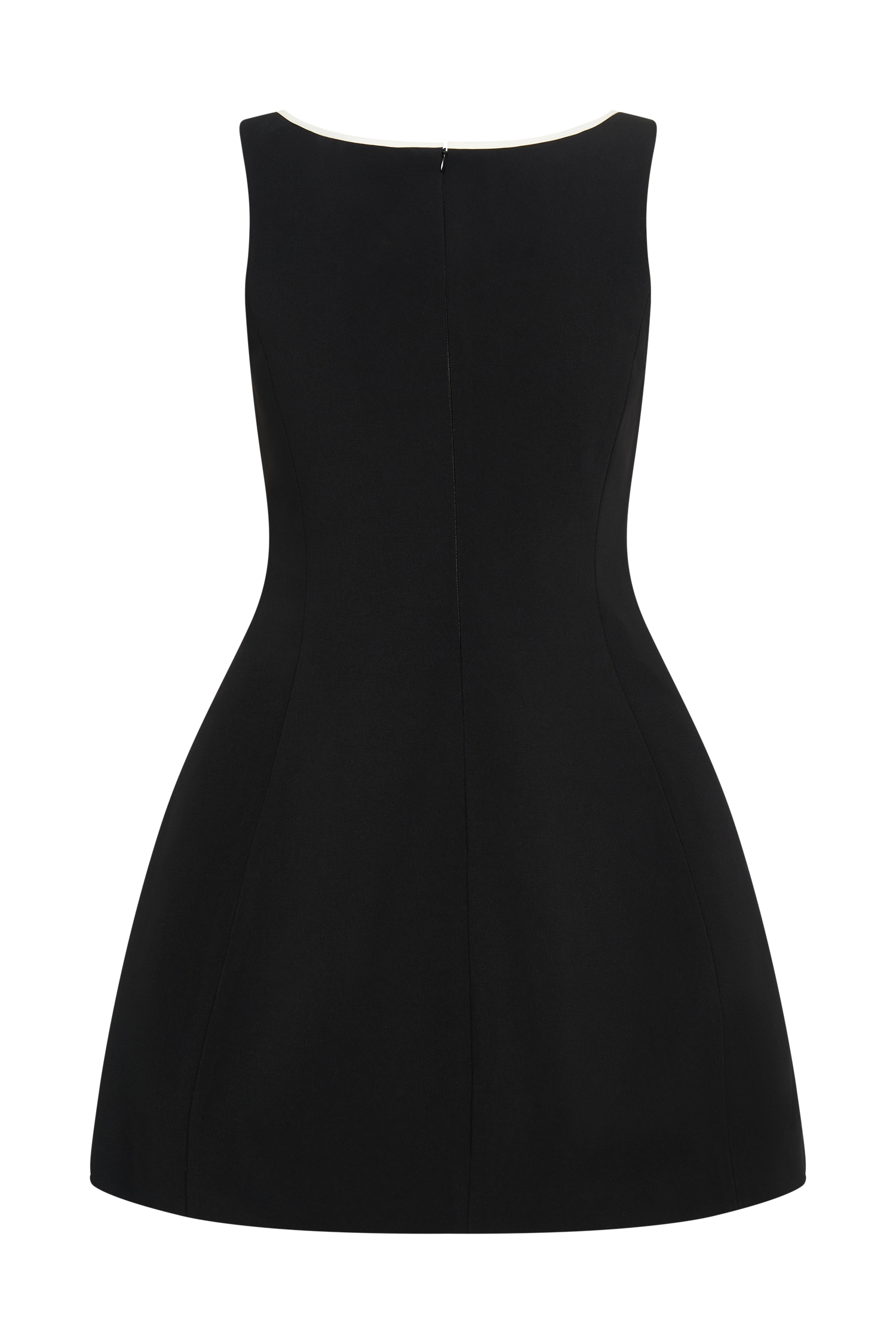 Evanna Sleeveless Contrast Suiting Mini Dress - Black-My Chic Way.All Rights Reserved