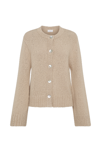 Moira Oversized Boucle Cardigan - Wheat-My Chic Way.All Rights Reserved