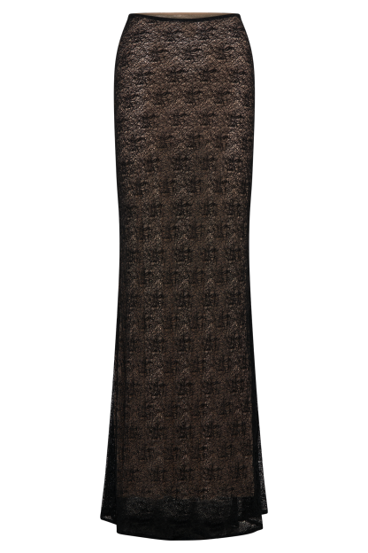 Robyn Sheer Lace Maxi Skirt - Black-My Chic Way.All Rights Reserved