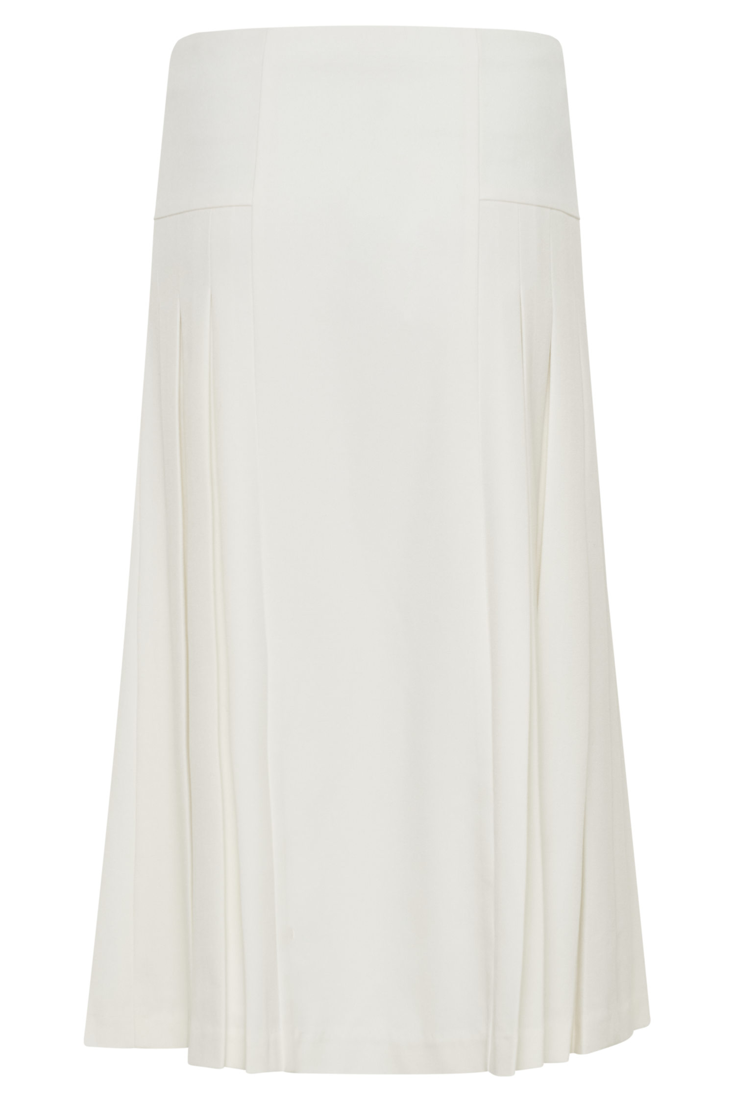 Brigette Pleated Midi Skirt - Ivory-My Chic Way.All Rights Reserved
