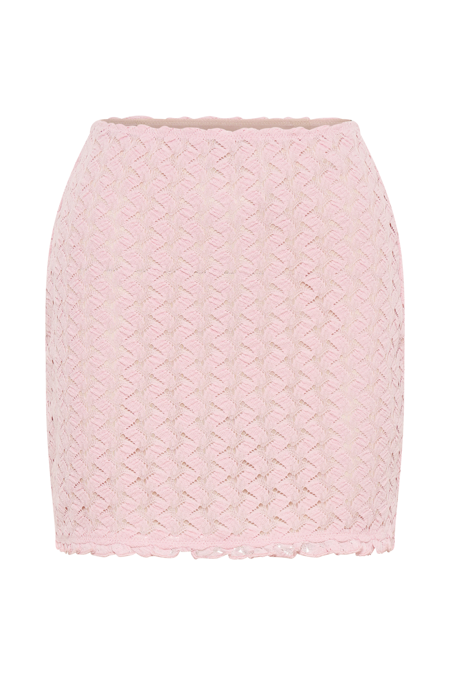 Morgan Mesh And Lace Mini Skirt - Powder Pink-My Chic Way.All Rights Reserved