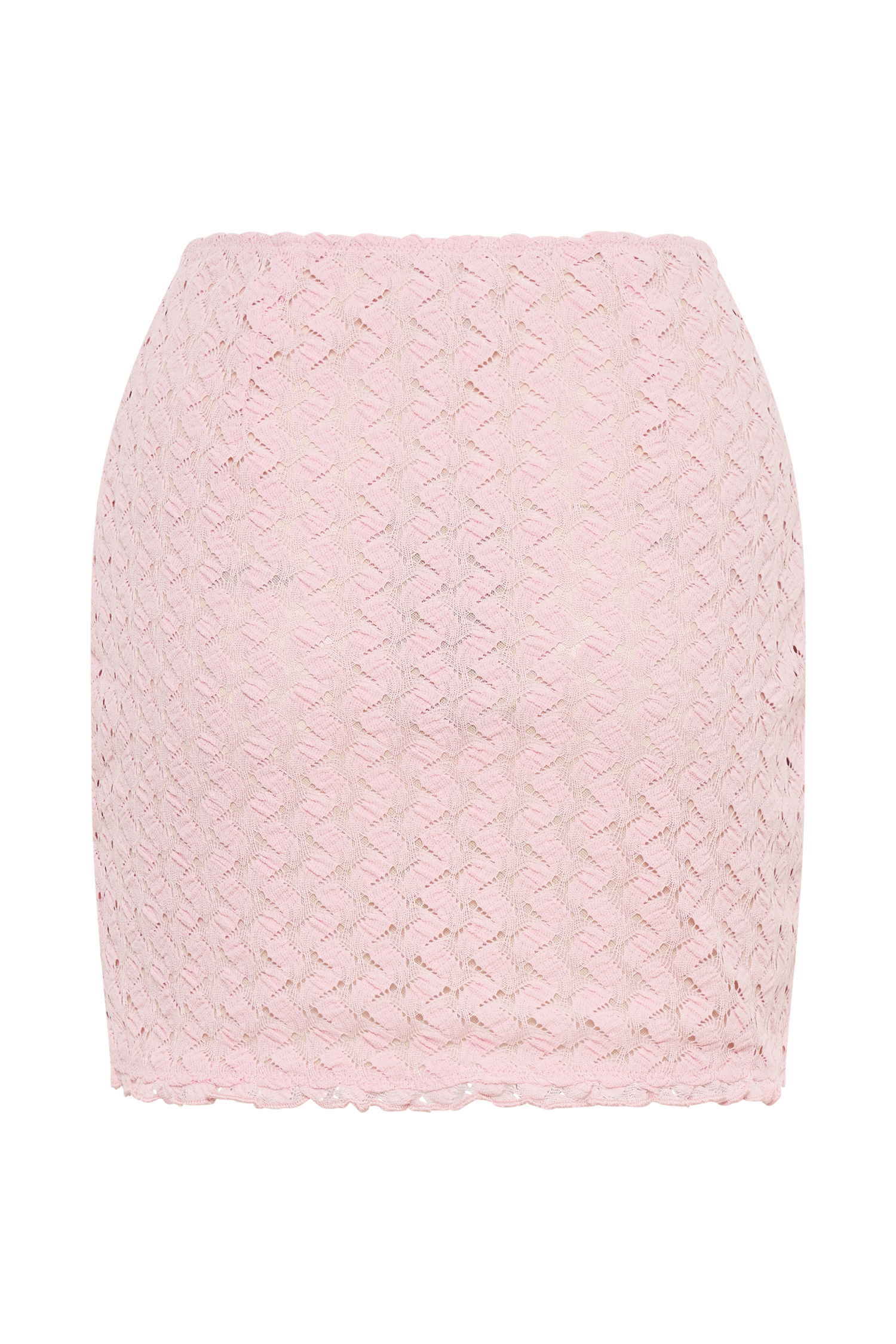 Morgan Mesh And Lace Mini Skirt - Powder Pink-My Chic Way.All Rights Reserved