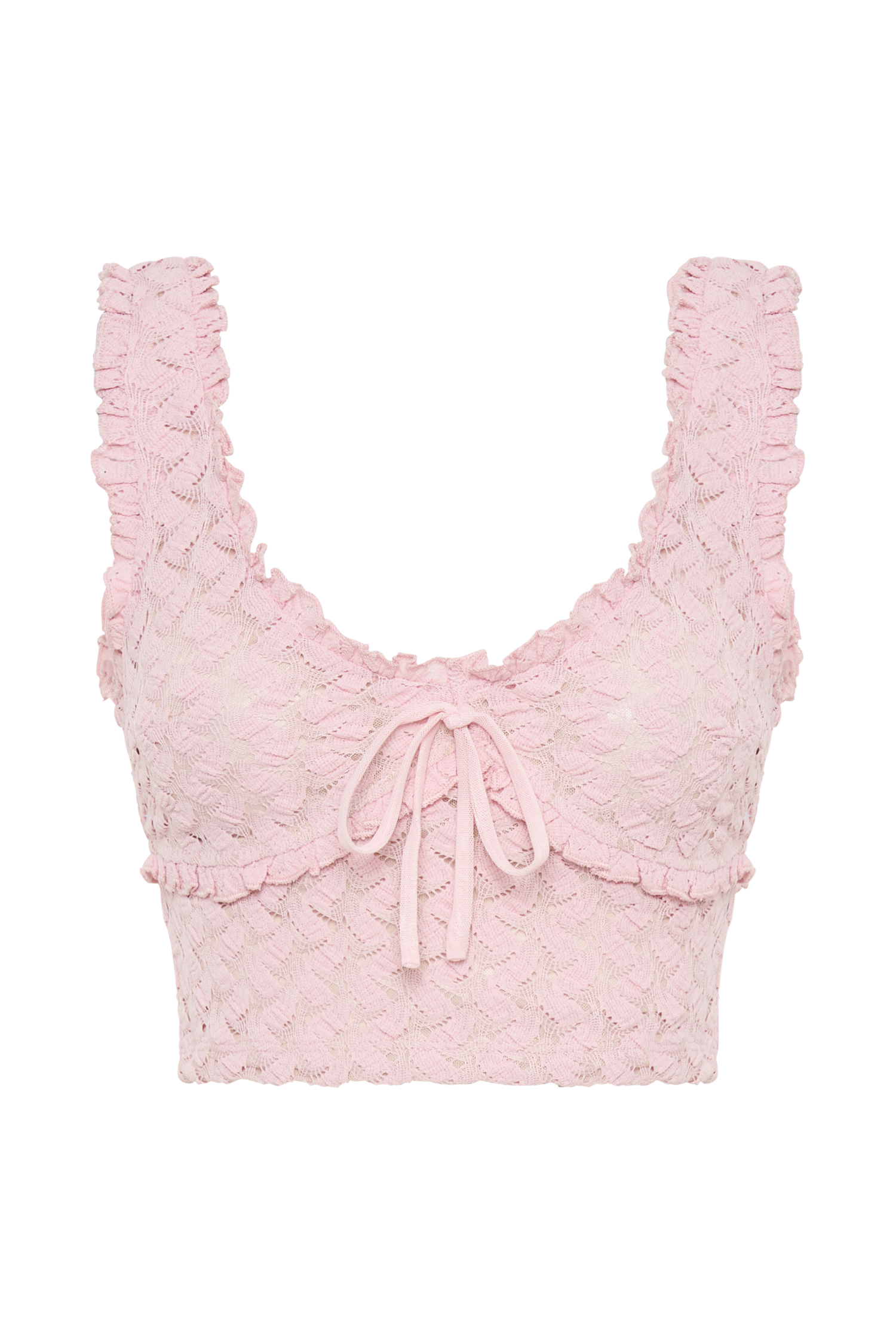 Morgan Mesh And Lace Sleeveless Top - Powder Pink-My Chic Way.All Rights Reserved