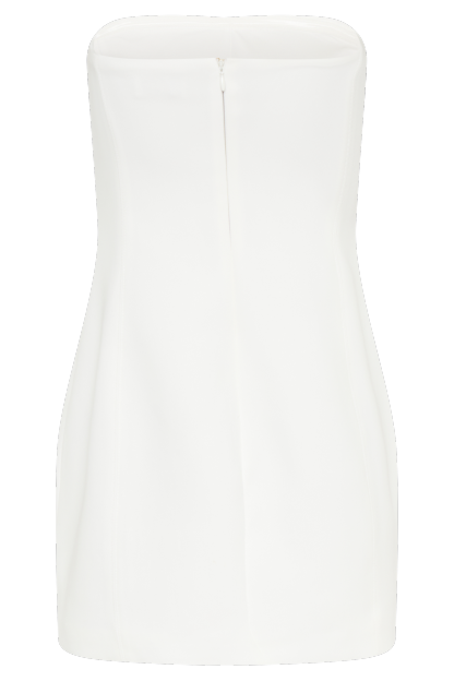 Maci Crepe Mini Dress - White-My Chic Way.All Rights Reserved