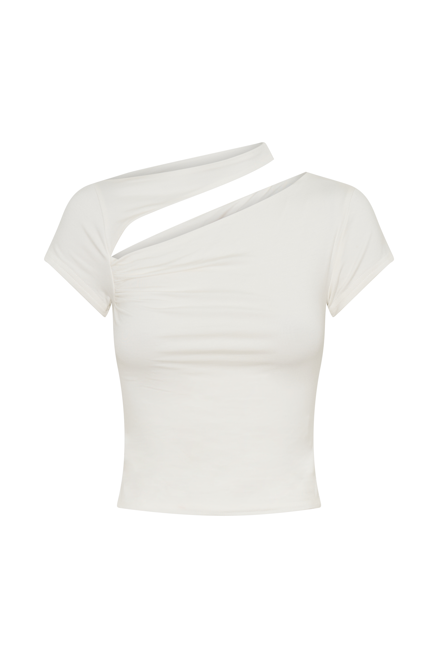 Aurelie Cut Out Short Sleeve Top - Ivory-My Chic Way.All Rights Reserved