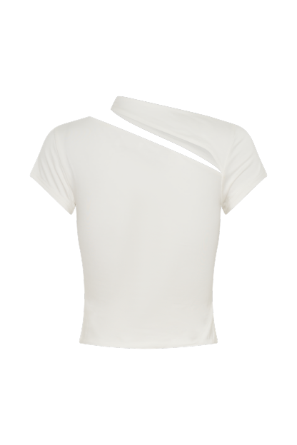 Aurelie Cut Out Short Sleeve Top - Ivory-My Chic Way.All Rights Reserved