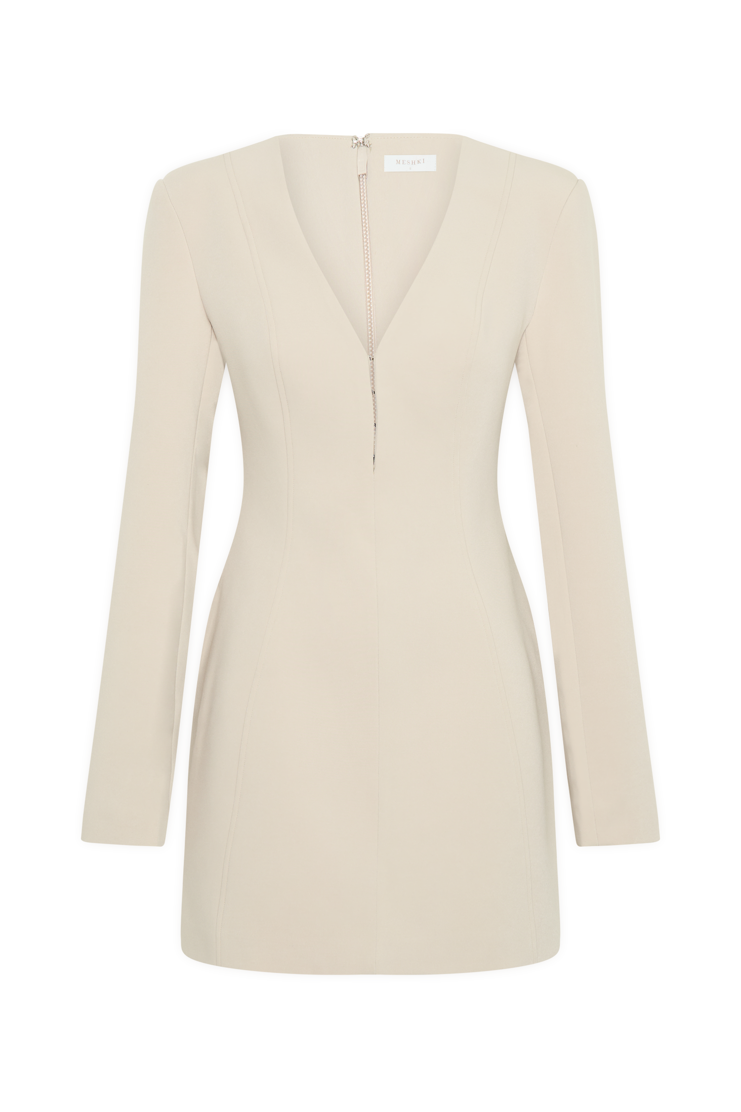 Arora Suiting Blazer Dress With Pleating - Sand-My Chic Way.All Rights Reserved