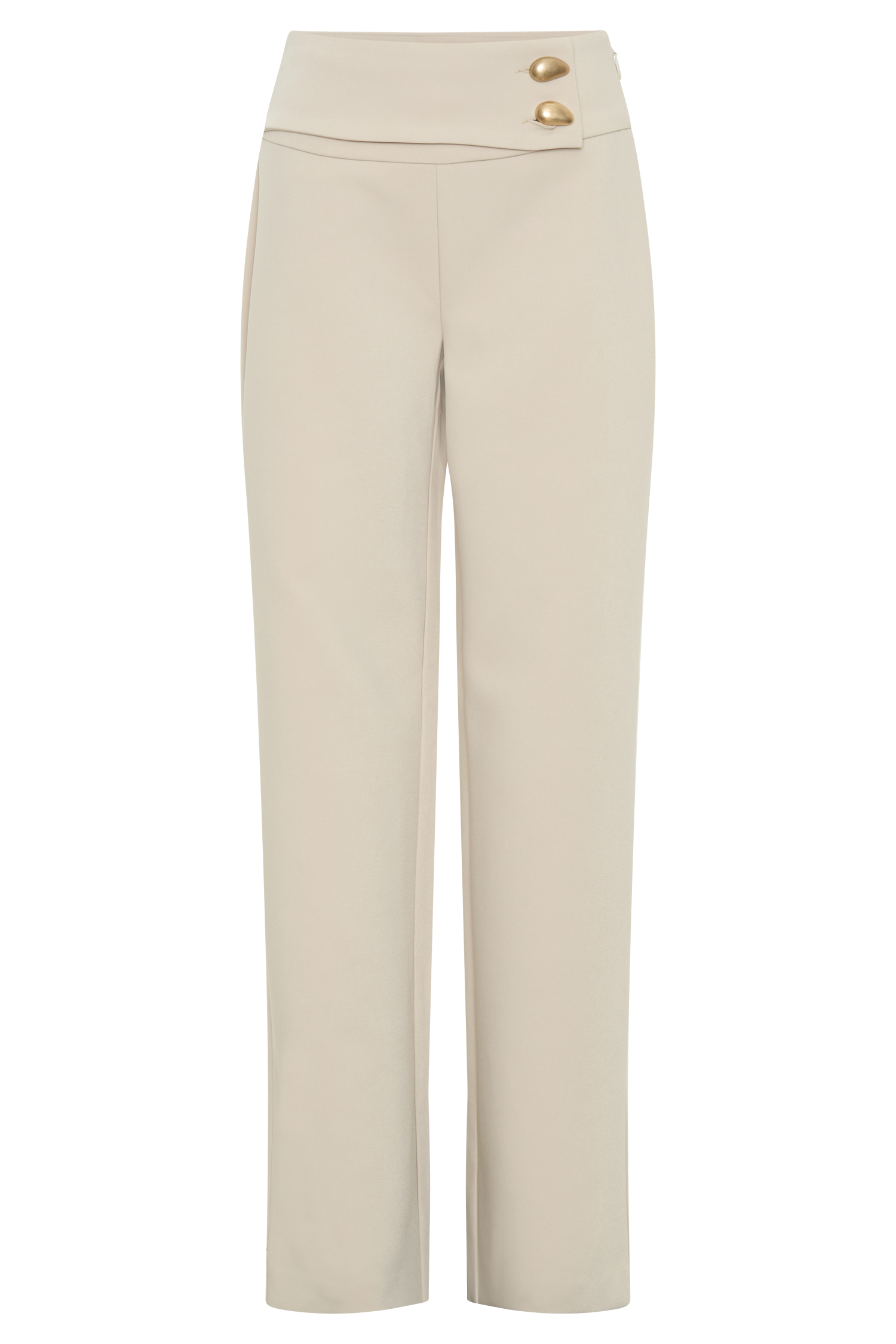 Lindie Straight Leg Suiting Pants - Sand-My Chic Way.All Rights Reserved