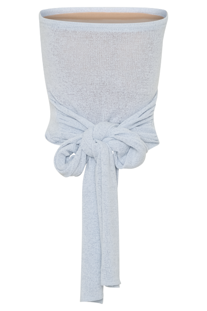 Phoebe Strapless Tie Knit Top - Ice Blue-My Chic Way.All Rights Reserved
