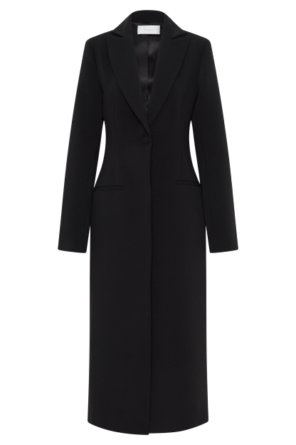 Caviar Suiting Coat - Black-My Chic Way.All Rights Reserved