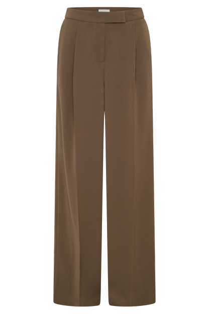 Faith Suiting Wide Leg Pant - Cacao Brown-My Chic Way.All Rights Reserved