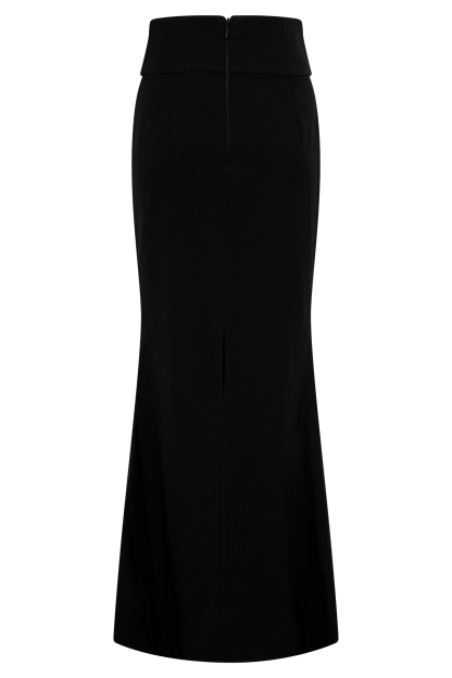 Grace Suiting Maxi Skirt - Black-My Chic Way.All Rights Reserved