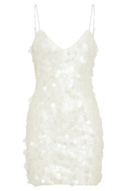 Romilly Sequin Mini Dress - Ivory-My Chic Way.All Rights Reserved
