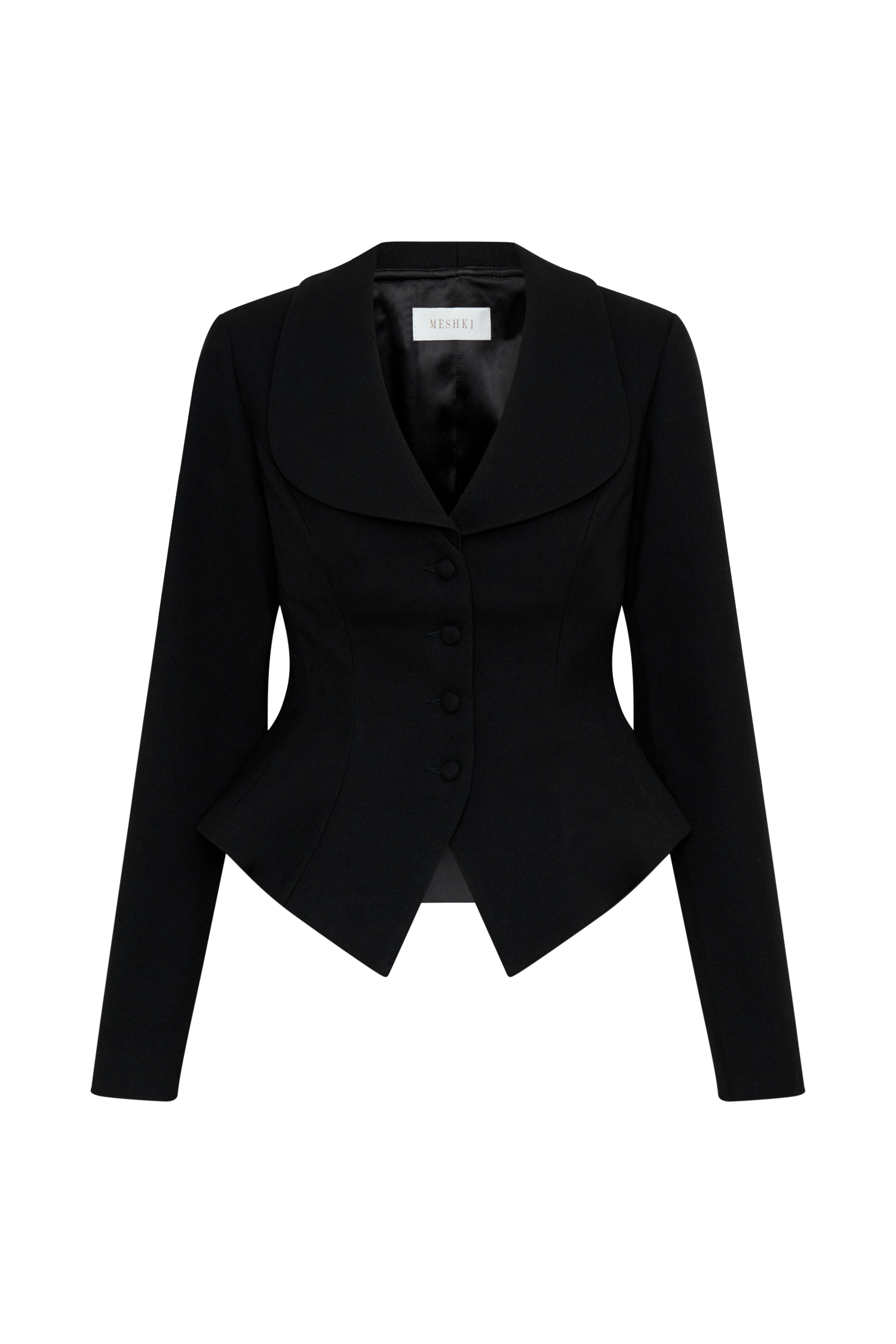 Gracia Suiting Long Sleeve Blazer - Black-My Chic Way.All Rights Reserved