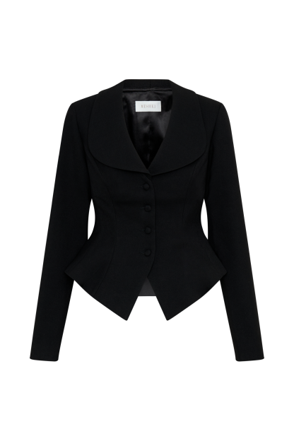Gracia Suiting Long Sleeve Blazer - Black-My Chic Way.All Rights Reserved