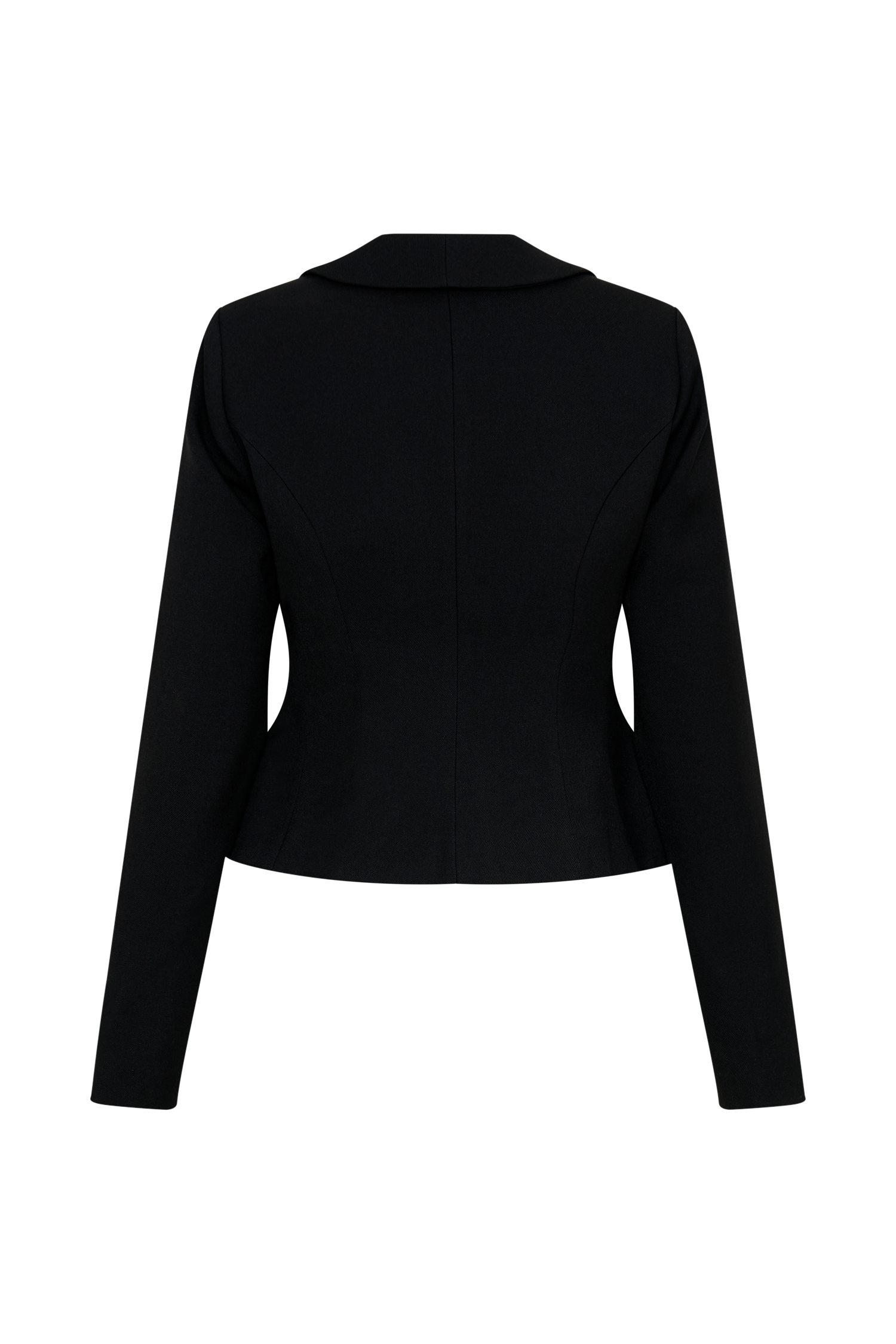 Gracia Suiting Long Sleeve Blazer - Black-My Chic Way.All Rights Reserved