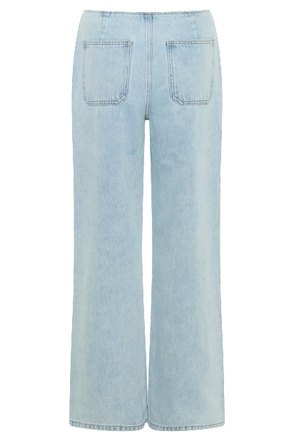 Caitlin Mid Rise Denim Flare Jeans - Light Blue-My Chic Way.All Rights Reserved