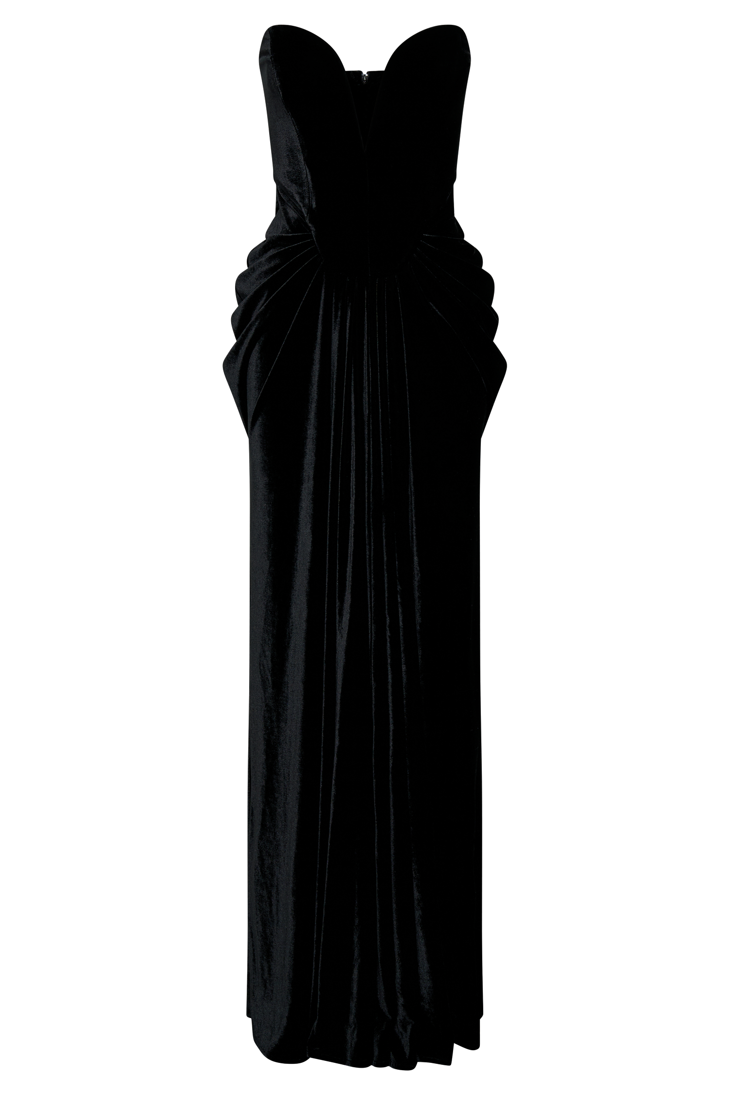 Paige Strapless Velvet Maxi Dress - Black-My Chic Way.All Rights Reserved