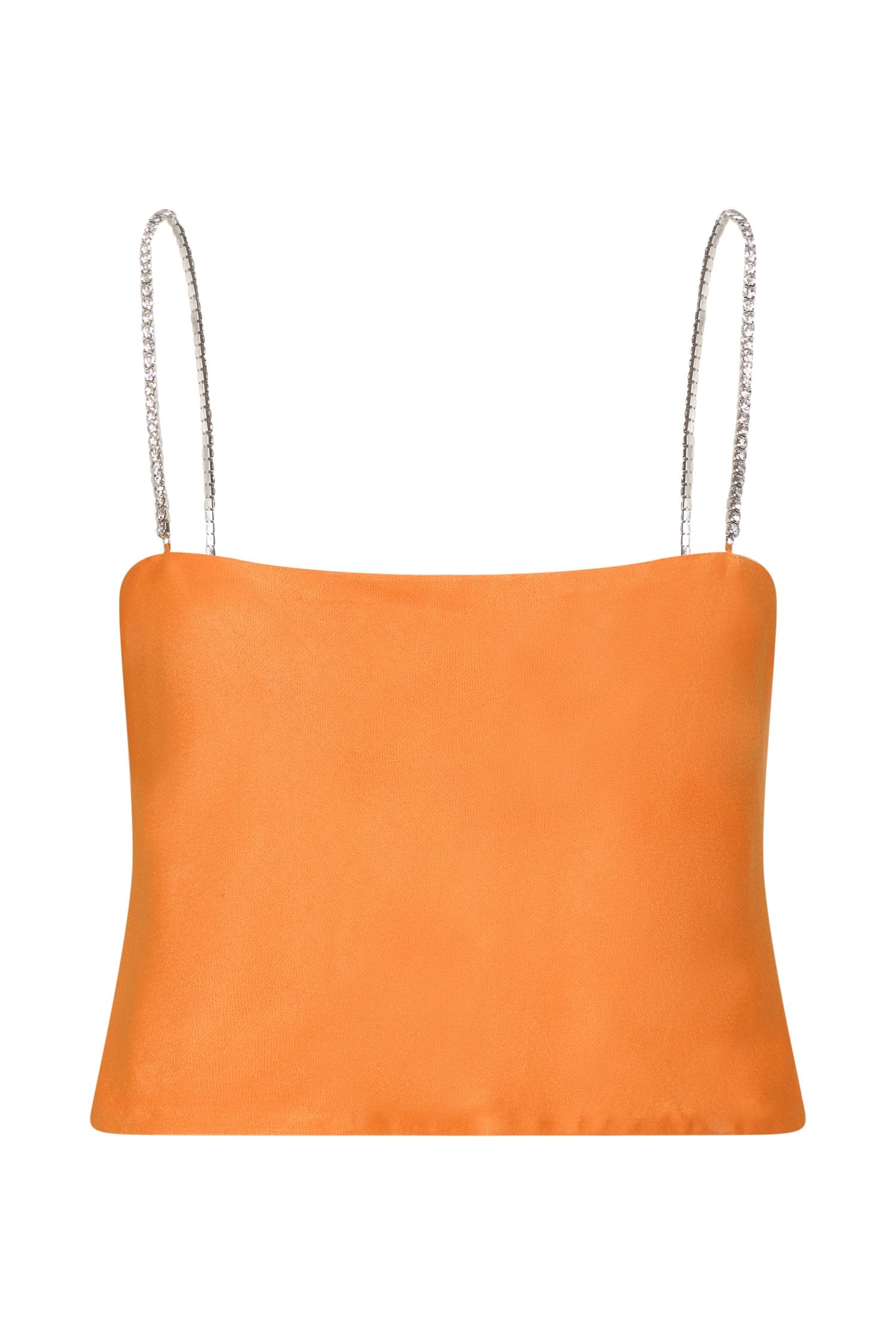 Dayana Straight Cut Crop Top - Mandarin-My Chic Way.All Rights Reserved