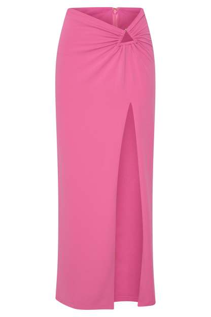 Jacqui Side Split Maxi Skirt - Pink-My Chic Way.All Rights Reserved