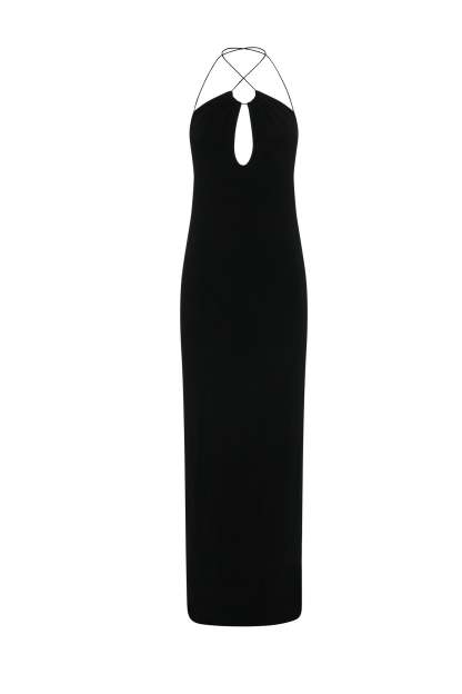 Kirsty Strappy Circle Cutout Maxi Dress - Black-My Chic Way.All Rights Reserved