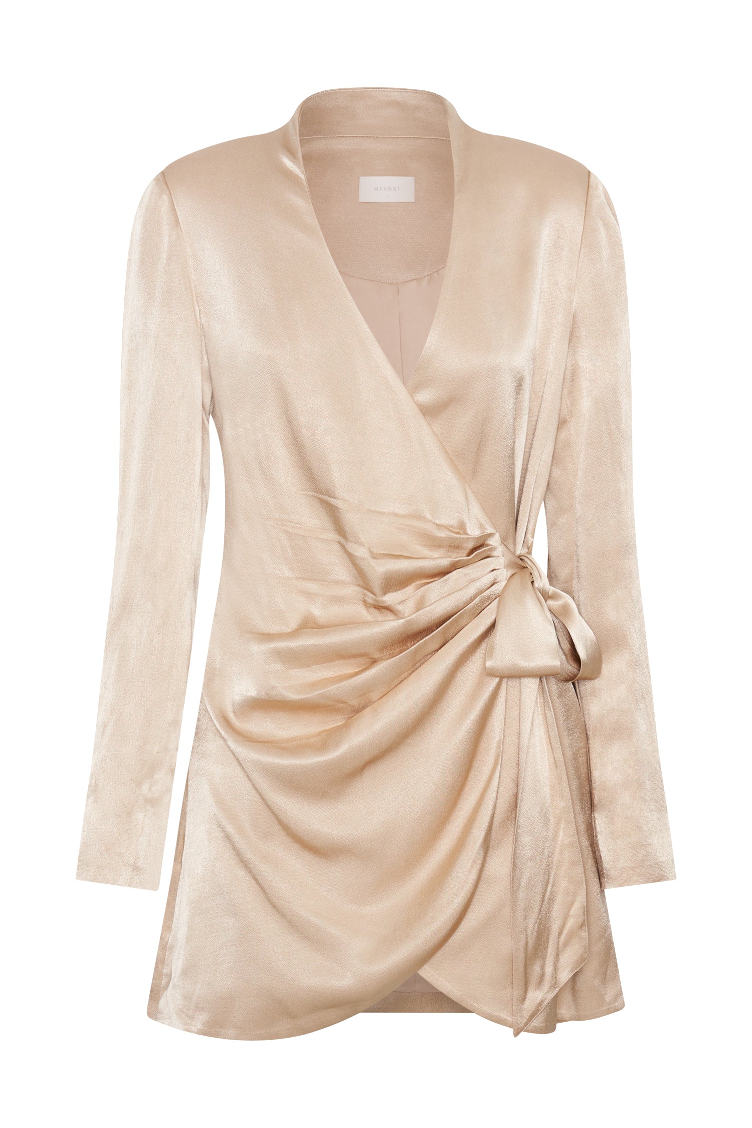 Saira Tie Up Mini Dress - Wheat-My Chic Way.All Rights Reserved