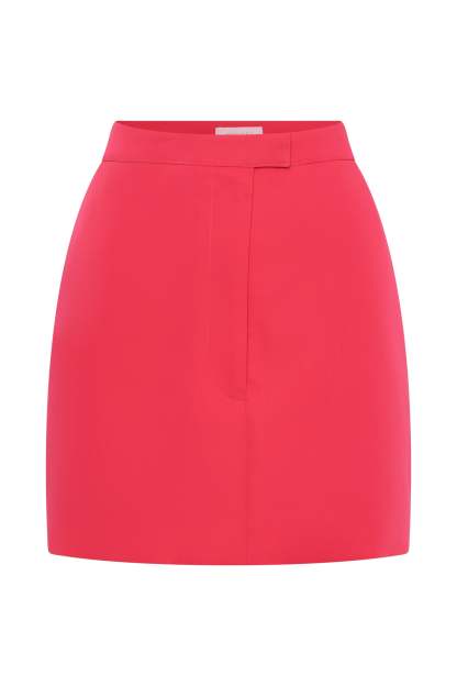 Josie Crepe Mini Skirt - Raspberry-My Chic Way.All Rights Reserved
