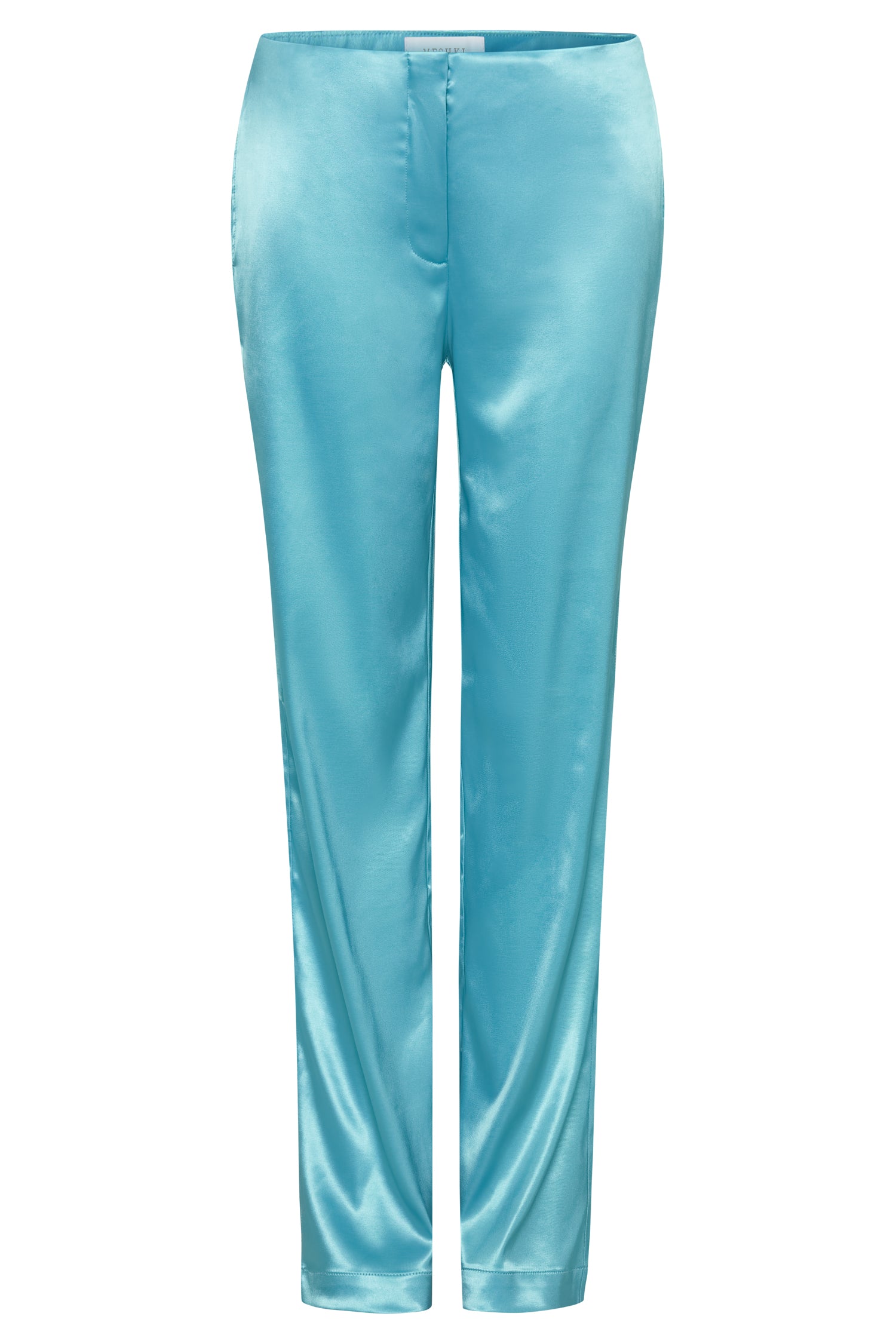 Nicolette Low Rise Satin Pants - Aquamarine-My Chic Way.All Rights Reserved