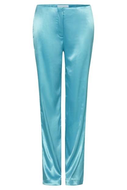 Nicolette Low Rise Satin Pants - Aquamarine-My Chic Way.All Rights Reserved