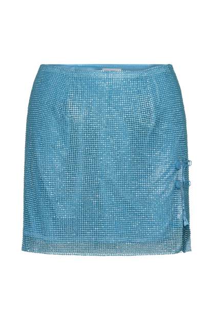 Marlena Glomesh Mini Skirt - Aquamarine-My Chic Way.All Rights Reserved