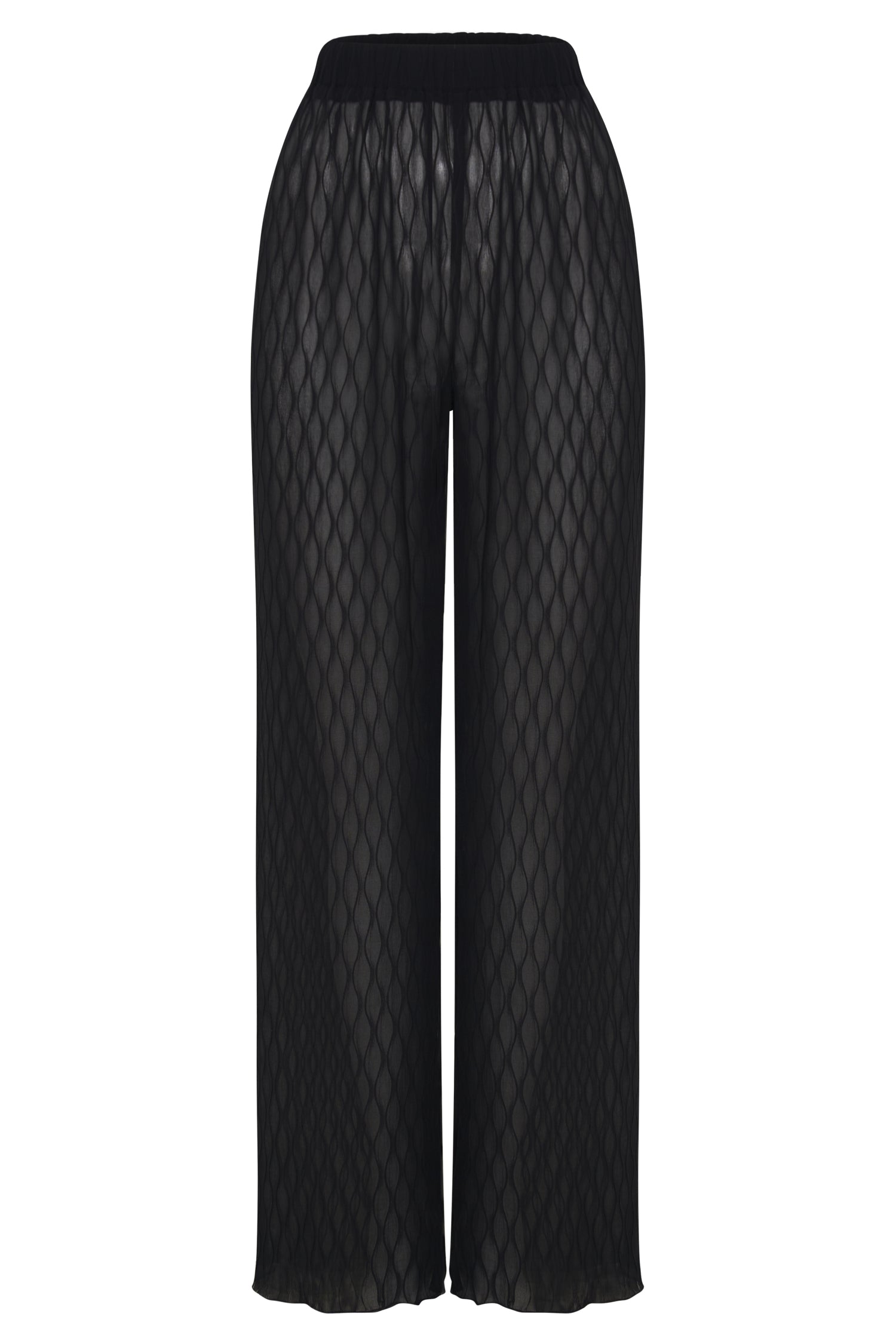 Karla Wave Pleat Pant - Black-My Chic Way.All Rights Reserved