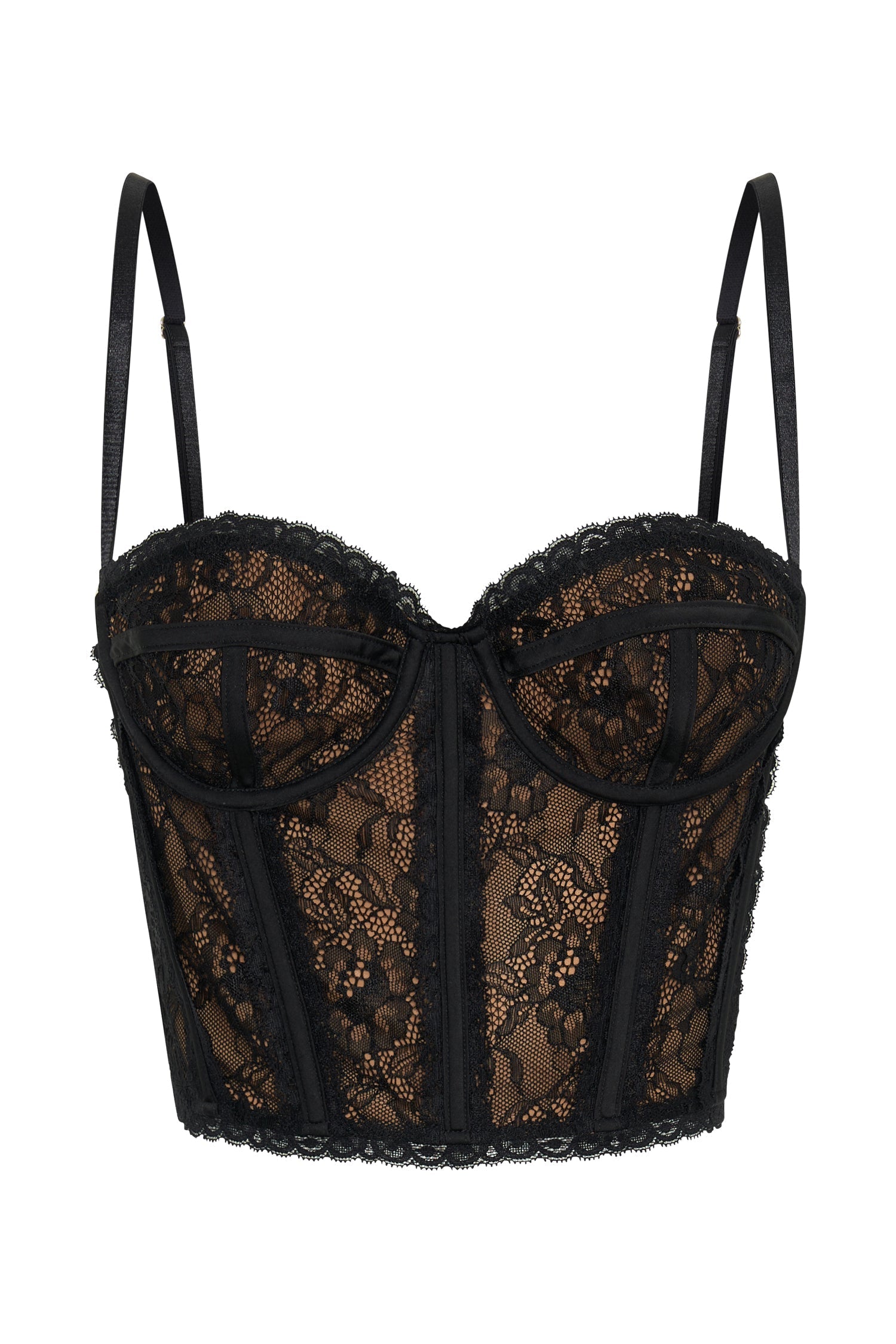Sansa Lace Bustier - Black-My Chic Way.All Rights Reserved