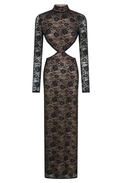 Callista Lace Maxi Dress - Black-My Chic Way.All Rights Reserved