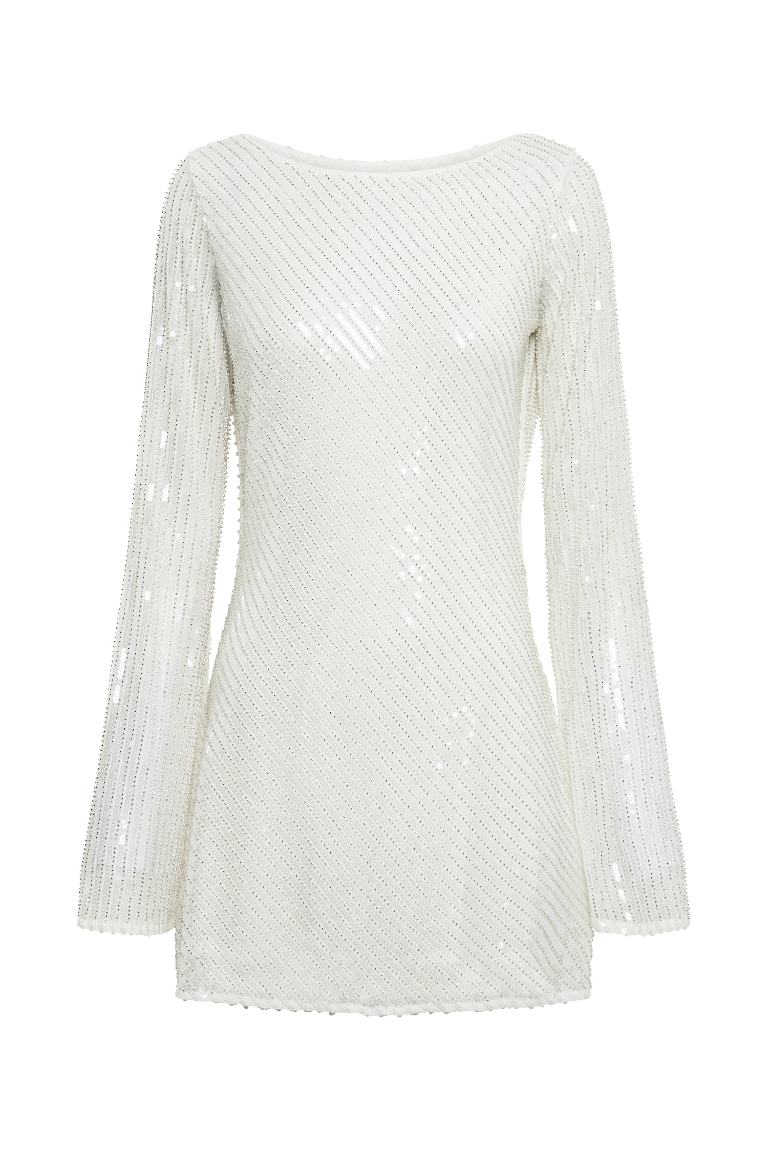 Nala Sequin Mini Dress - White-My Chic Way.All Rights Reserved