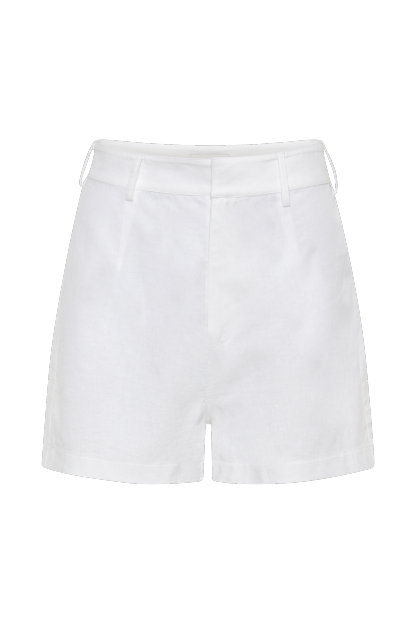 Jadri Linen Shorts - White-My Chic Way.All Rights Reserved