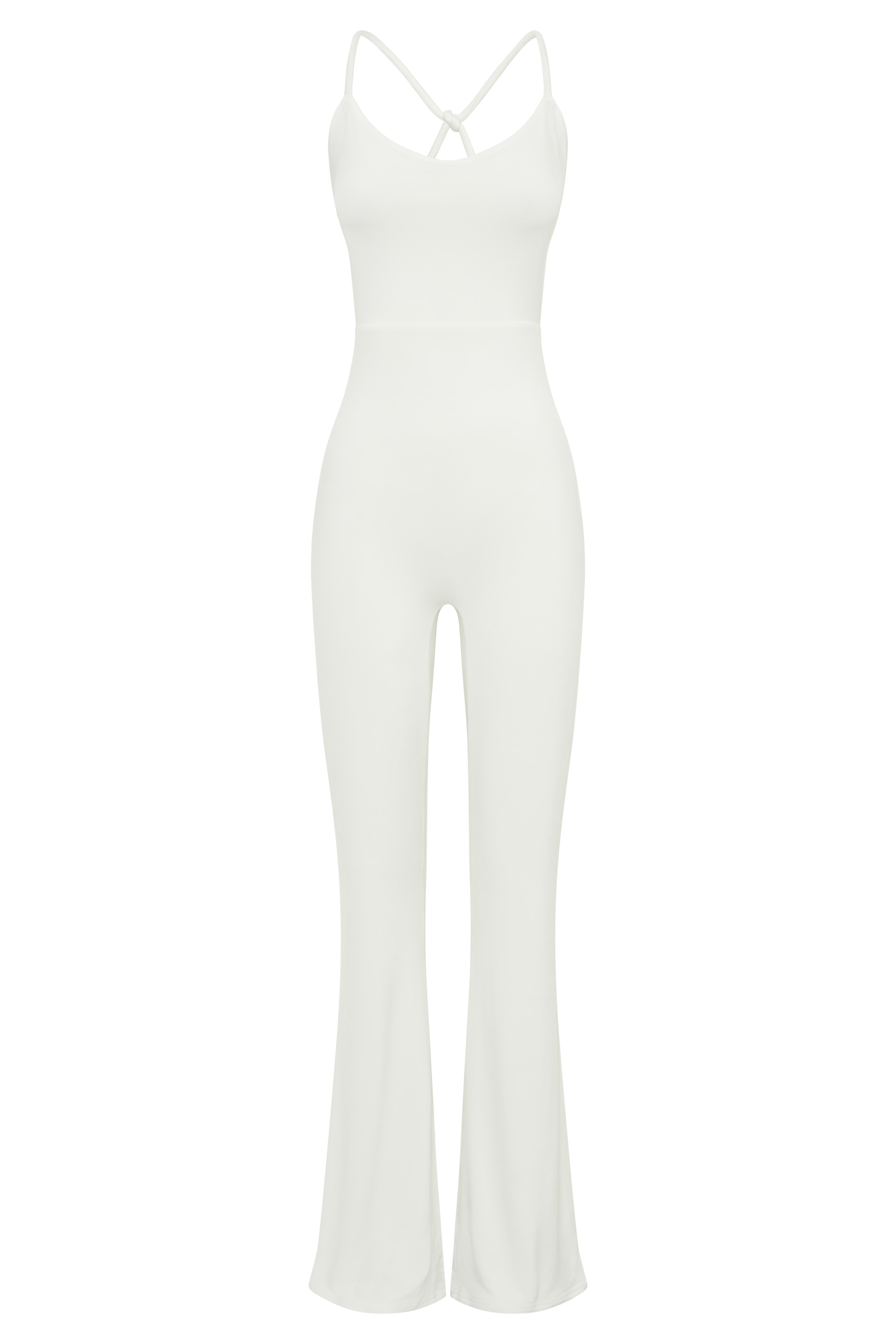 Brinley Slinky Jersey Jumpsuit - White-My Chic Way.All Rights Reserved