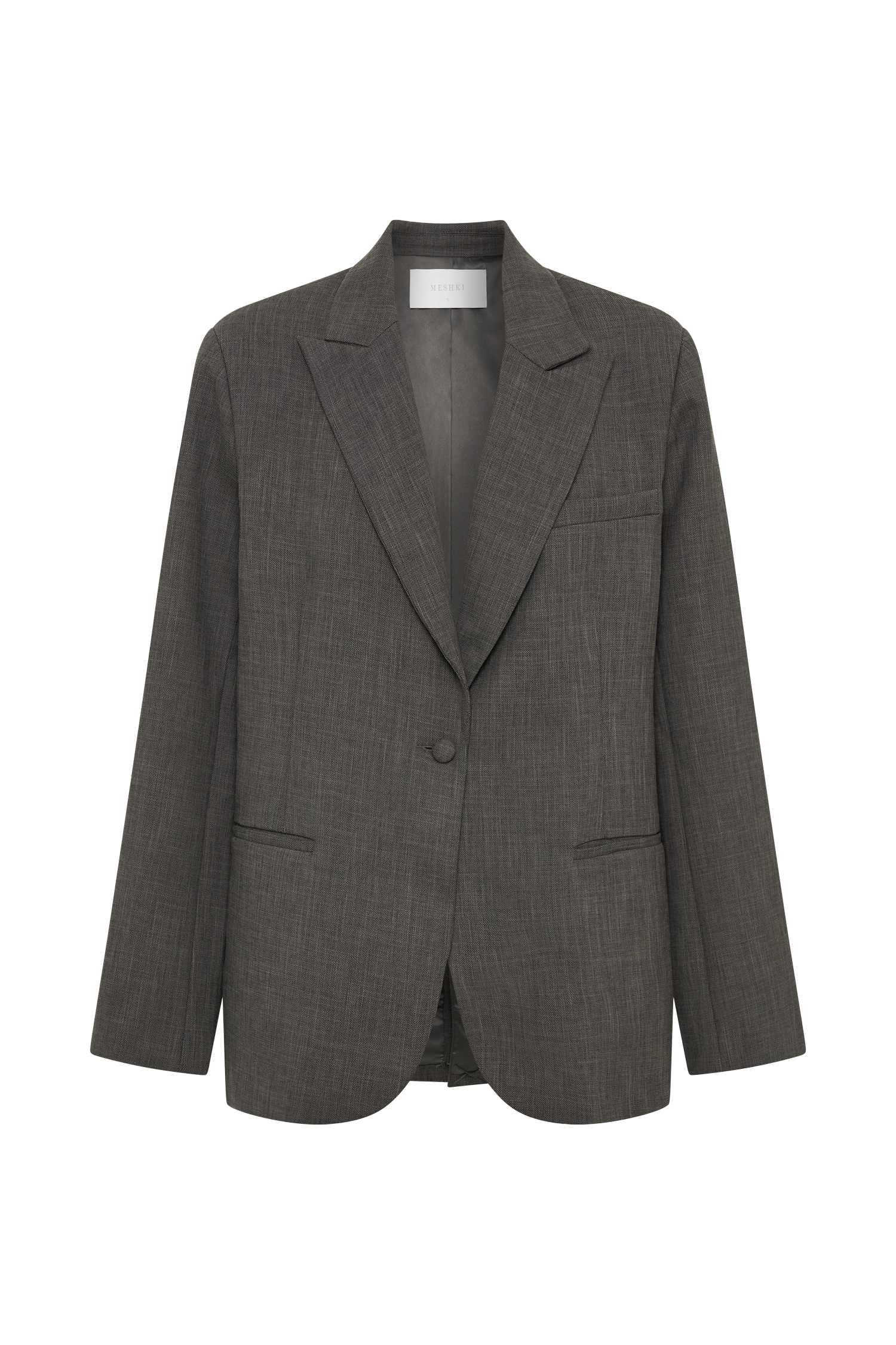 Drew Oversized Textured Blazer - Charcoal-My Chic Way.All Rights Reserved
