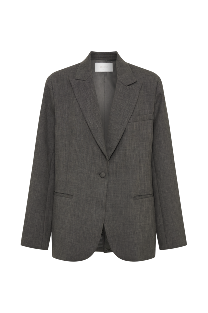 Drew Oversized Textured Blazer - Charcoal-My Chic Way.All Rights Reserved