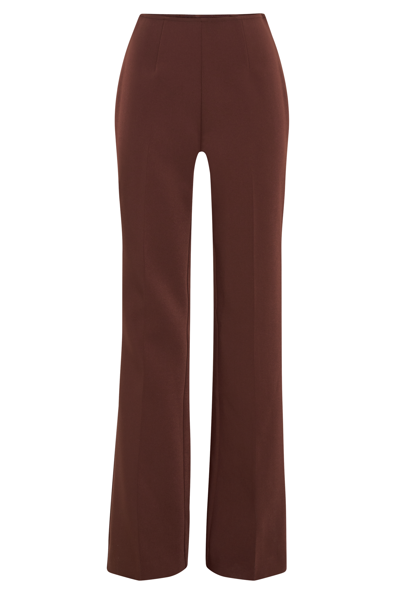 Loretta Fit & Flare Tailored Pant - Chocolate-My Chic Way.All Rights Reserved