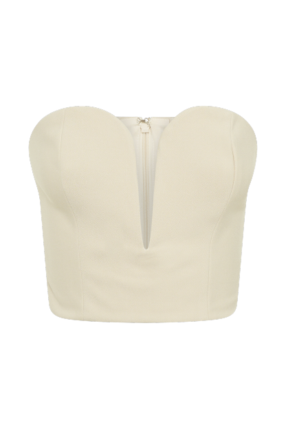 Dahlia Strapless V Corset - Cream-My Chic Way.All Rights Reserved