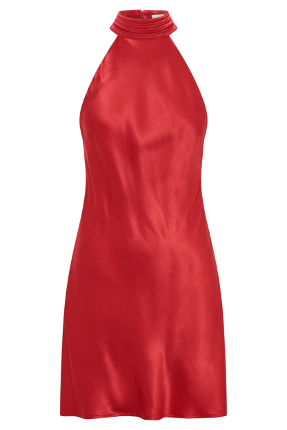 Claire A Line Mini Dress - Red-My Chic Way.All Rights Reserved
