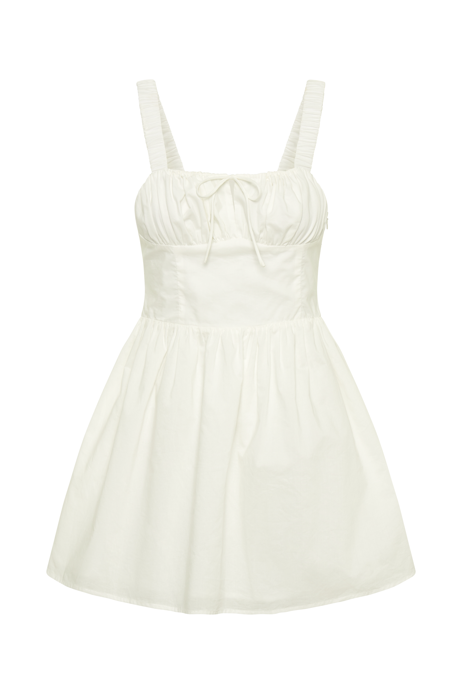 Roz Cotton Mini Dress - White-My Chic Way.All Rights Reserved