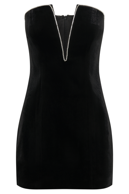 Elysia Velvet Mini Dress - Black-My Chic Way.All Rights Reserved