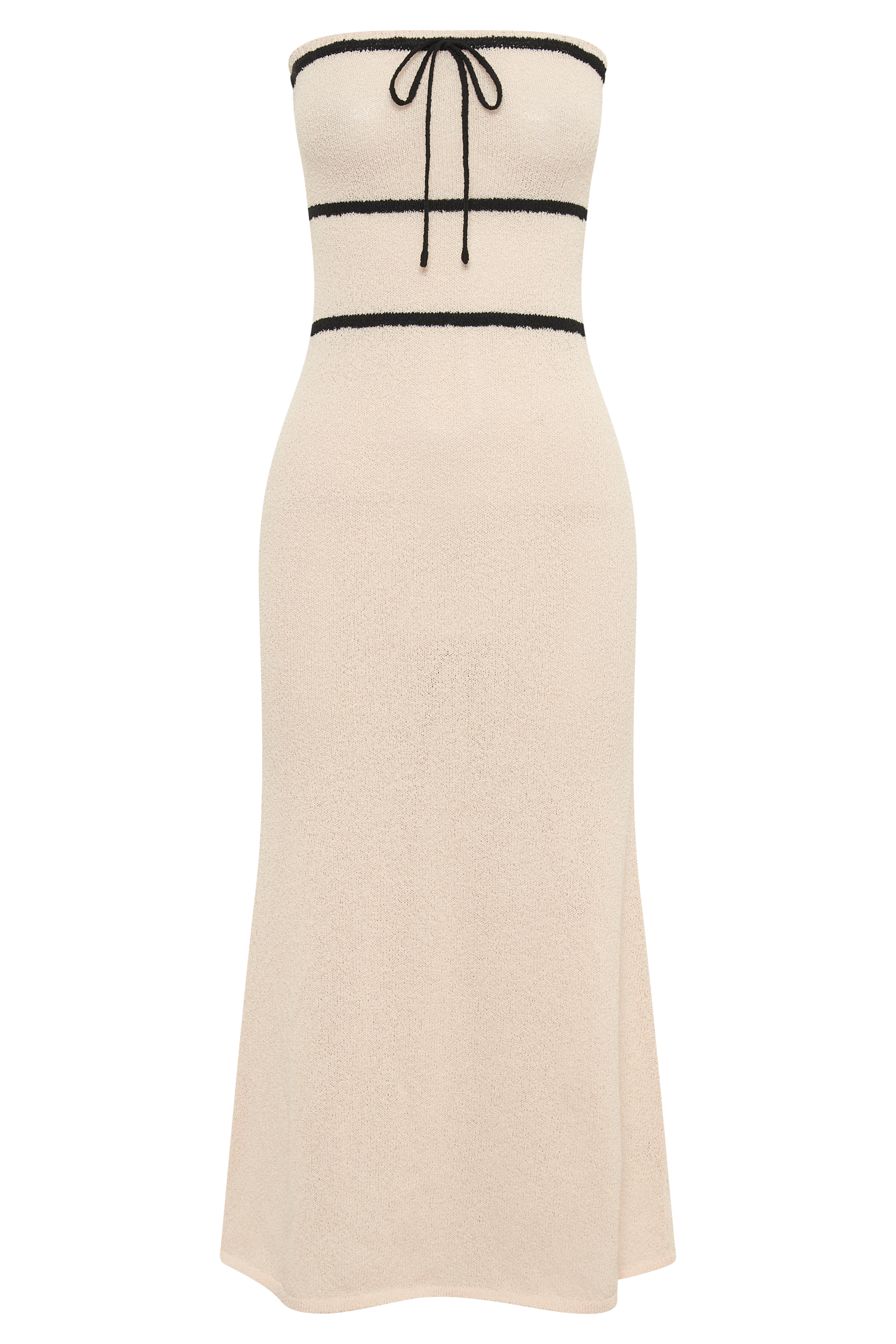 Dawn Strapless Knit Midi Dress - Cream-My Chic Way.All Rights Reserved