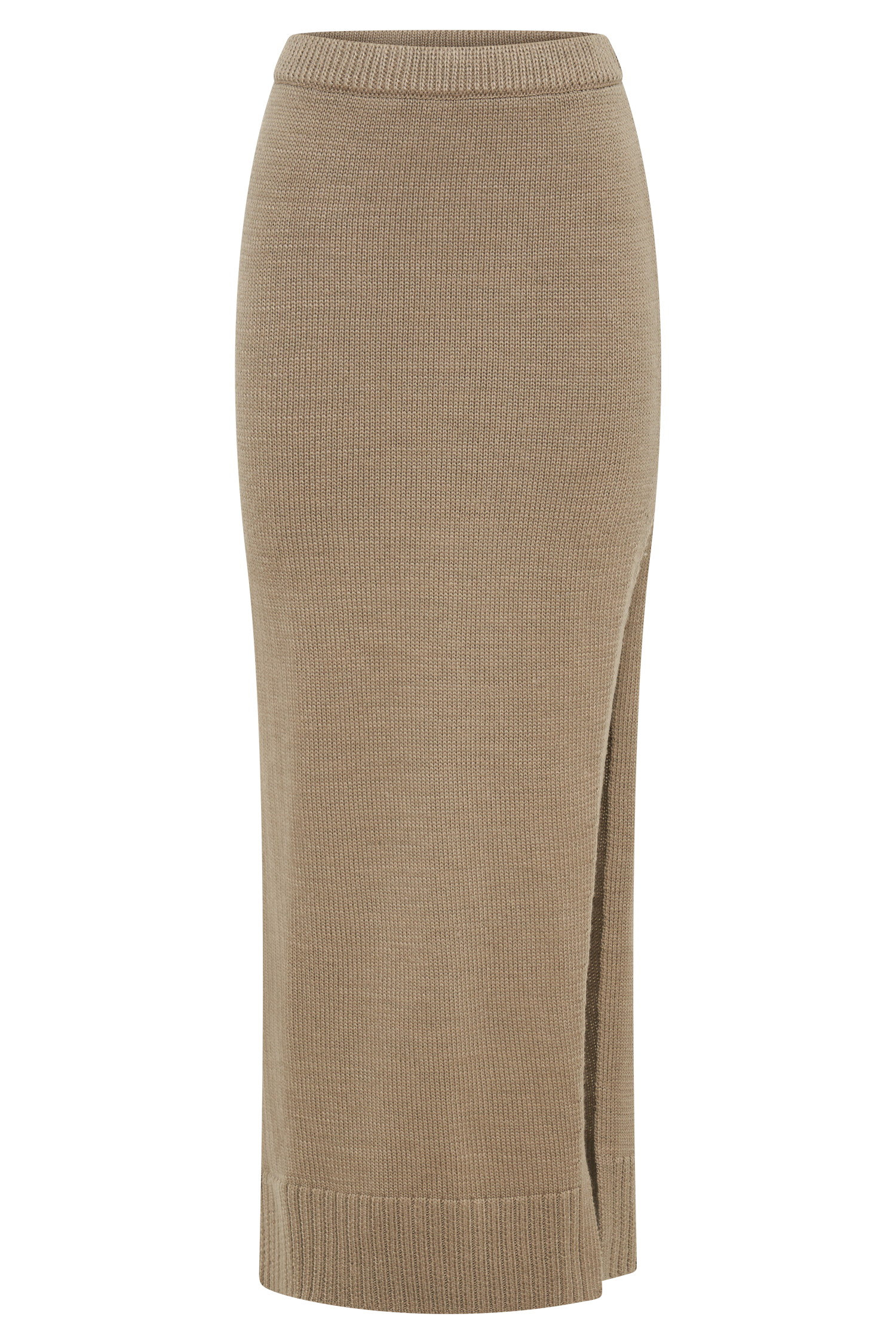 Brittany Knit Midi Skirt - Taupe-My Chic Way.All Rights Reserved