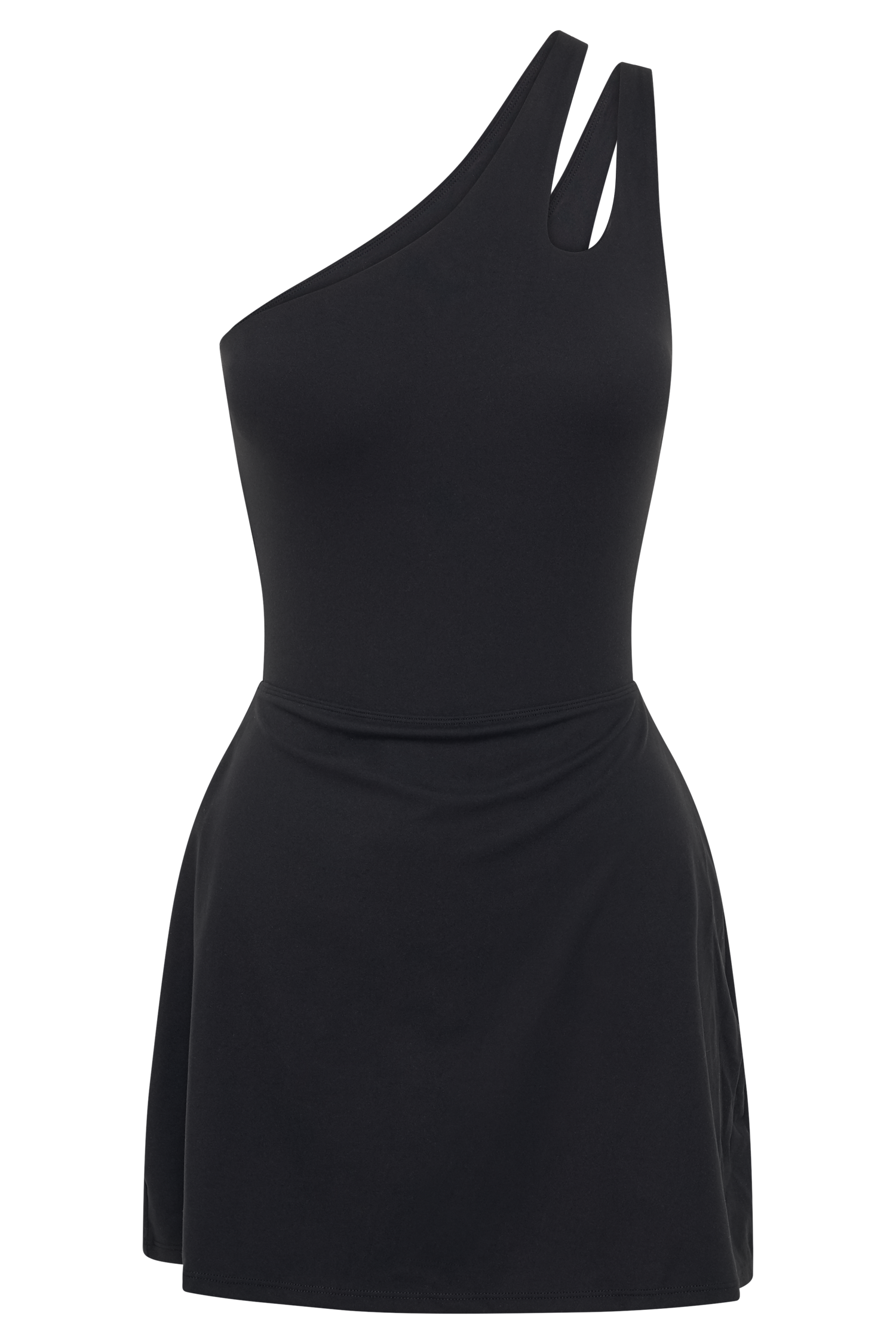 Maris One Shoulder Mini Dress - Black-My Chic Way.All Rights Reserved